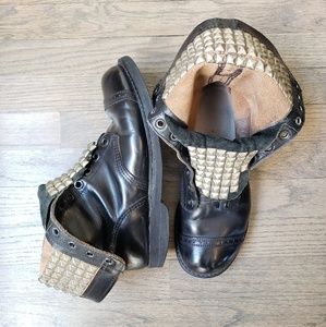Studded Rollover Combat Boots Size 7.5